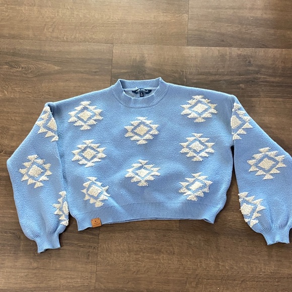 Simply Southern Light Blue Knit Sweater - Picture 1 of 4